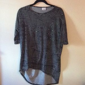Lularoe Irma black and white geometric